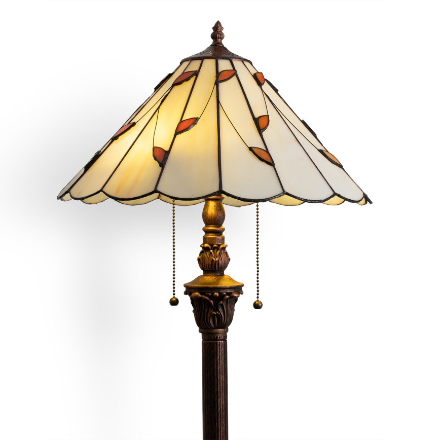 Brilagi - Tiffany-golvlampa i glasmosaik FOLIA 2xE27/60W/230V