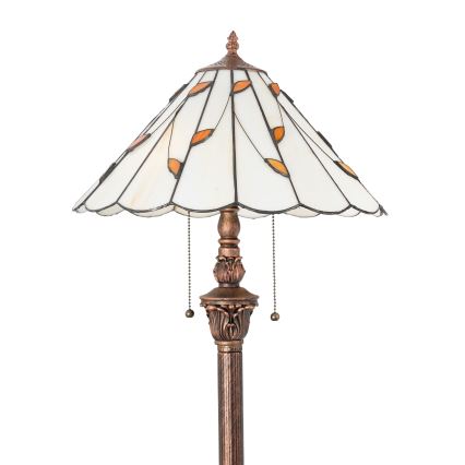 Brilagi - Tiffany-golvlampa i glasmosaik FOLIA 2xE27/60W/230V