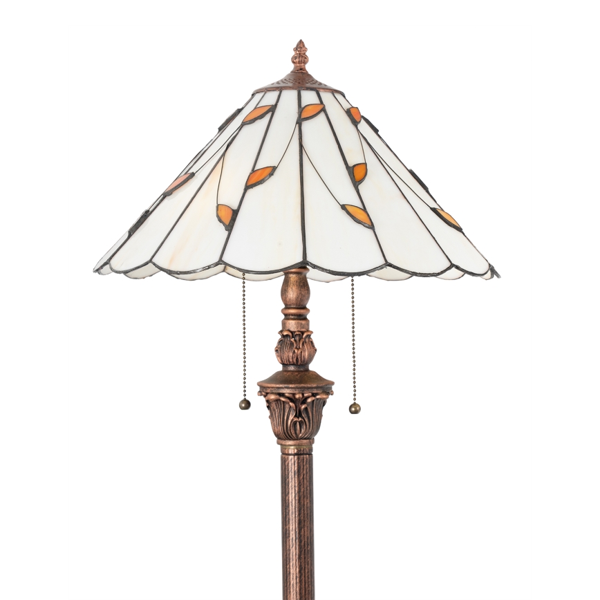Brilagi - Tiffany-golvlampa i glasmosaik FOLIA 2xE27/60W/230V