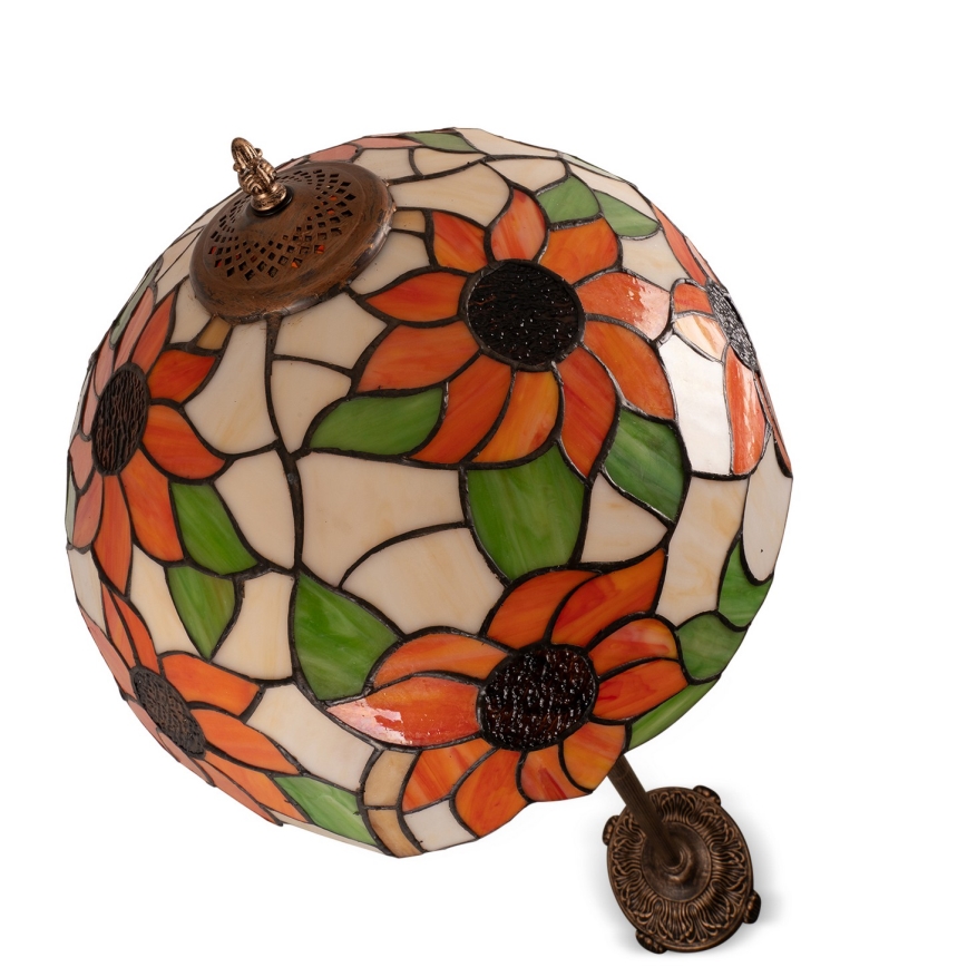 Brilagi - Tiffany golvlampa i glasmosaik SUNFLOWER 2xE27/60W/230V