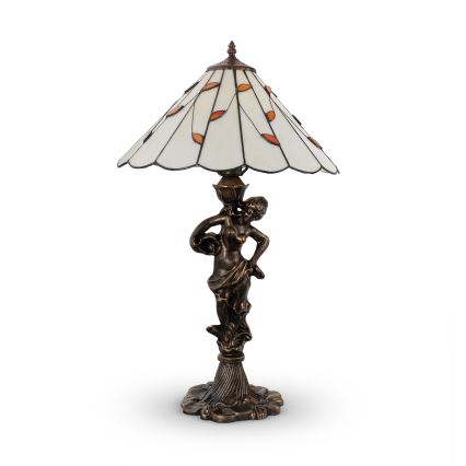 Brilagi - Tiffany-inspirerad bordslampa i glasmosaik FOLIA 1xE27/60W/230V