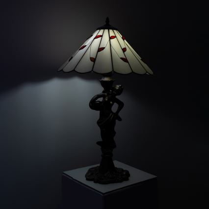 Brilagi - Tiffany-inspirerad bordslampa i glasmosaik FOLIA 1xE27/60W/230V