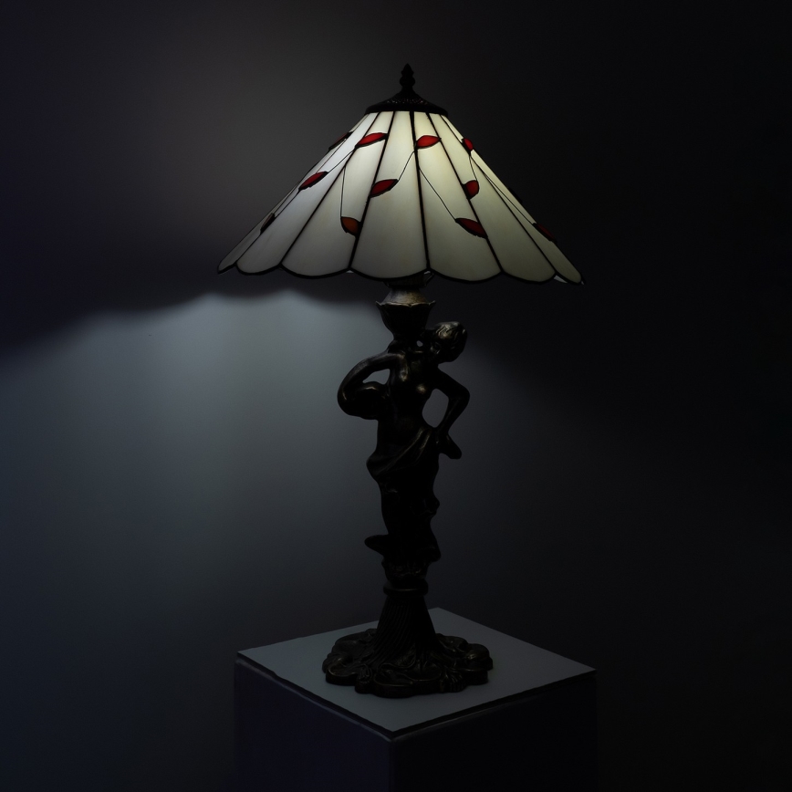 Brilagi - Tiffany-inspirerad bordslampa i glasmosaik FOLIA 1xE27/60W/230V