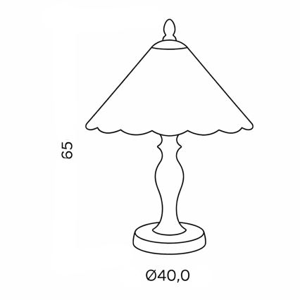 Brilagi - Tiffany-inspirerad bordslampa i glasmosaik FOLIA 1xE27/60W/230V
