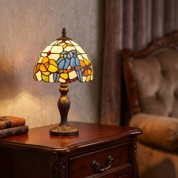 Brilagi - Tiffany-inspirerad bordslampa i glasmosaik JUNGLE 1xE27/60W/230V