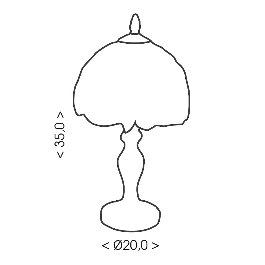 Brilagi - Tiffany-inspirerad bordslampa i glasmosaik JUNGLE 1xE27/60W/230V