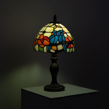 Brilagi - Tiffany-inspirerad bordslampa i glasmosaik JUNGLE 1xE27/60W/230V