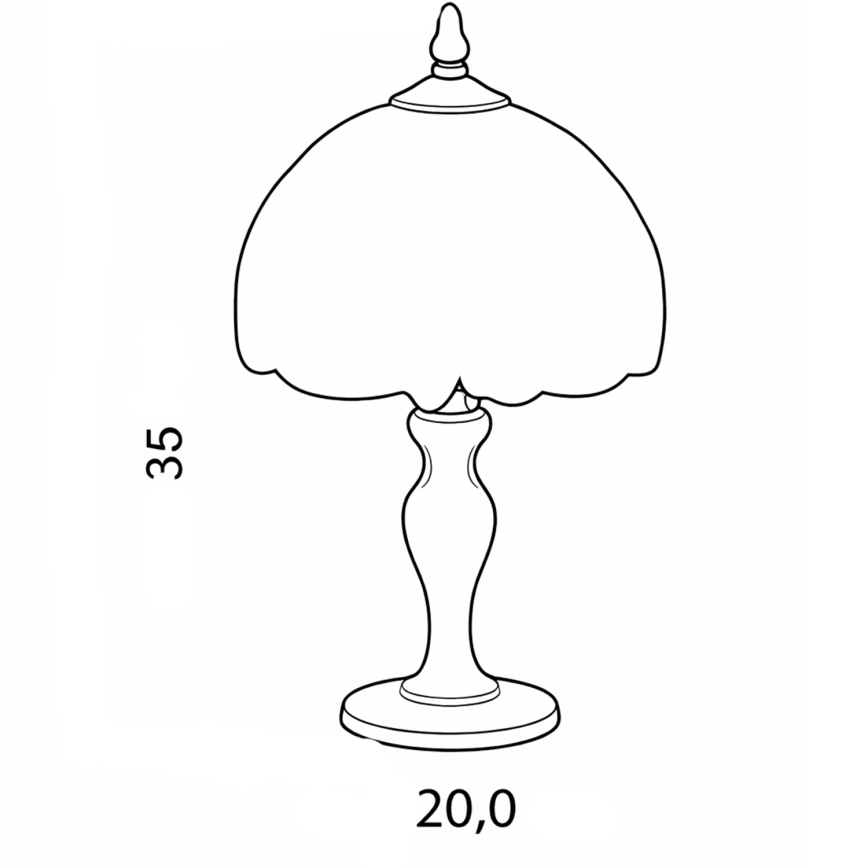 Brilagi - Tiffany-inspirerad bordslampa i glasmosaik JUNGLE 1xE27/60W/230V