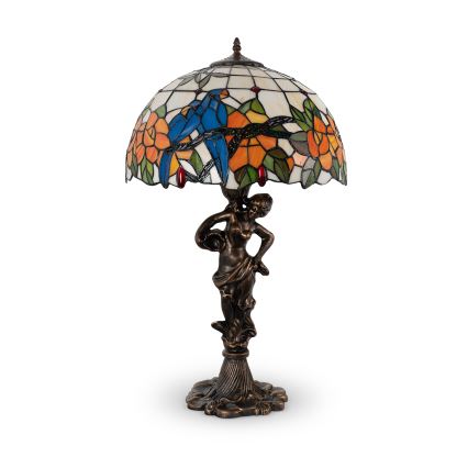 Brilagi - Tiffany-inspirerad bordslampa i glasmosaik JUNGLE 1xE27/60W/230V