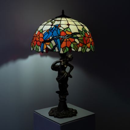 Brilagi - Tiffany-inspirerad bordslampa i glasmosaik JUNGLE 1xE27/60W/230V