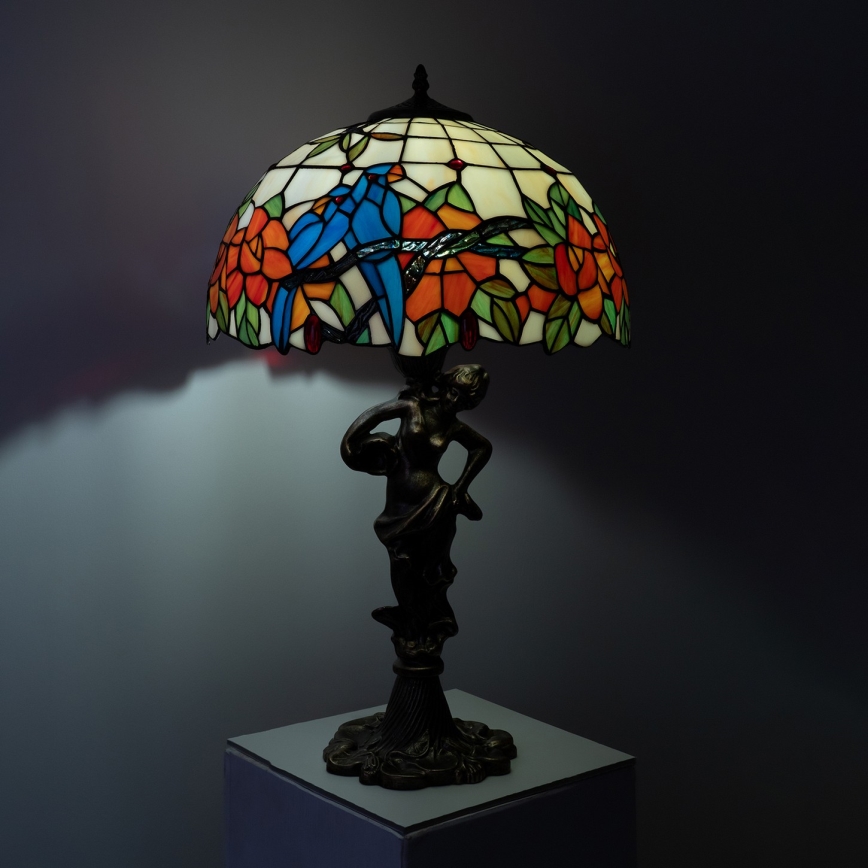 Brilagi - Tiffany-inspirerad bordslampa i glasmosaik JUNGLE 1xE27/60W/230V