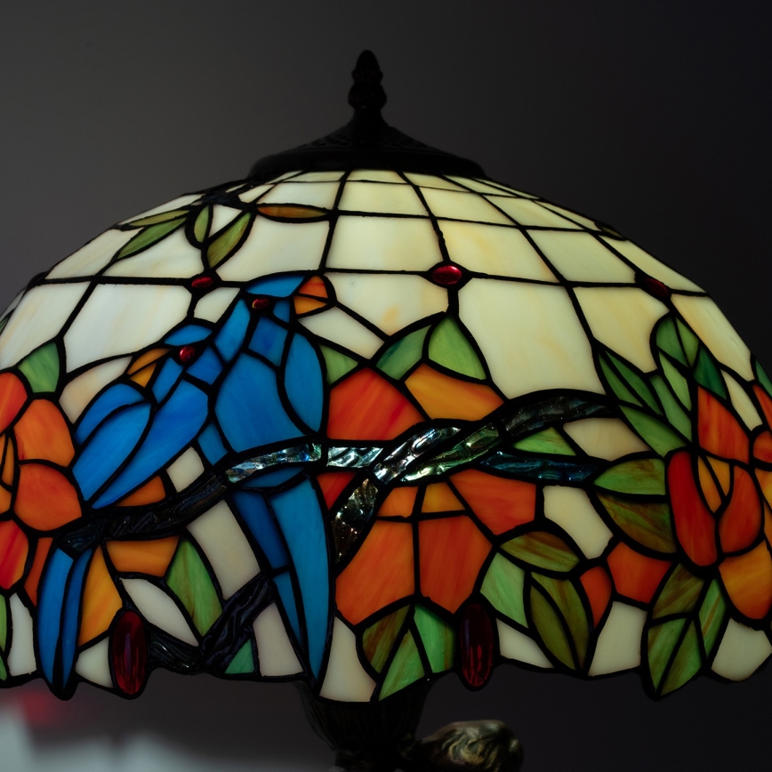 Brilagi - Tiffany-inspirerad bordslampa i glasmosaik JUNGLE 1xE27/60W/230V