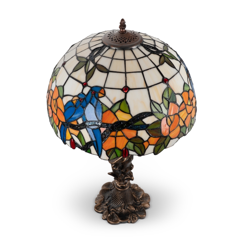 Brilagi - Tiffany-inspirerad bordslampa i glasmosaik JUNGLE 1xE27/60W/230V