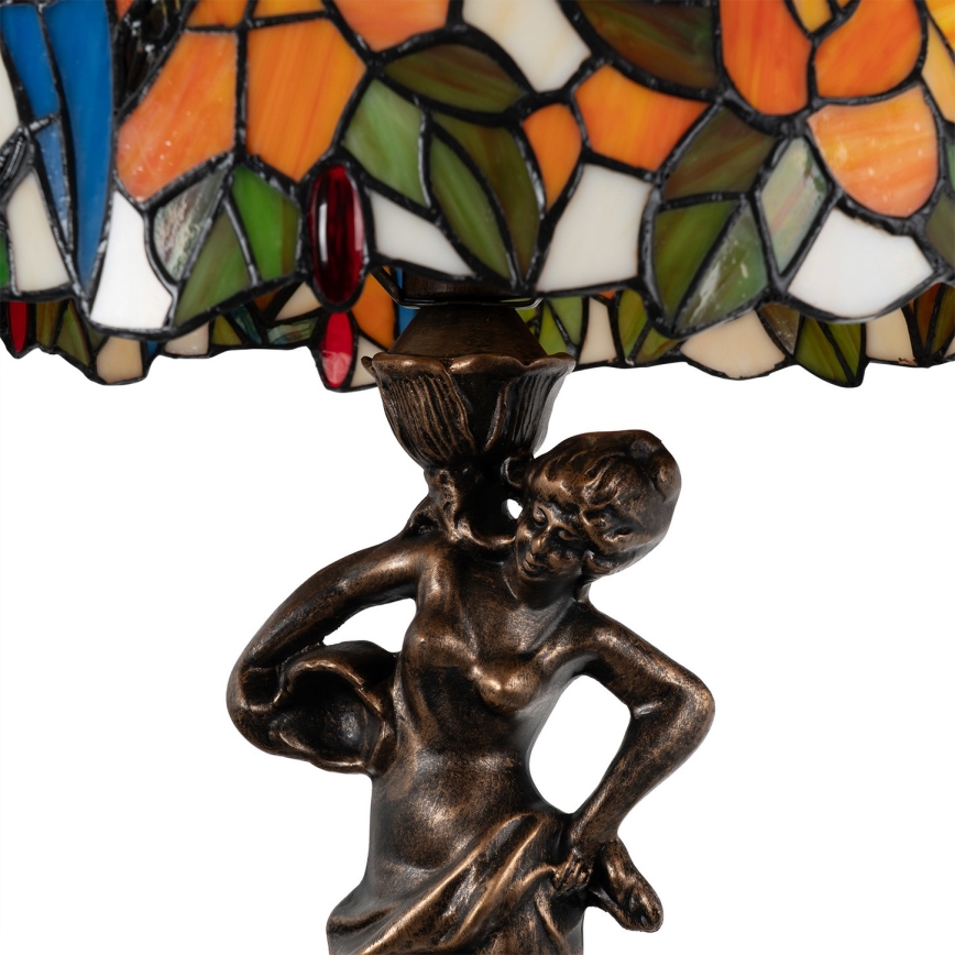 Brilagi - Tiffany-inspirerad bordslampa i glasmosaik JUNGLE 1xE27/60W/230V