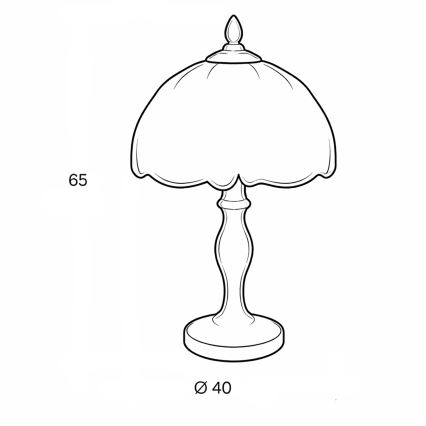 Brilagi - Tiffany-inspirerad bordslampa i glasmosaik JUNGLE 1xE27/60W/230V