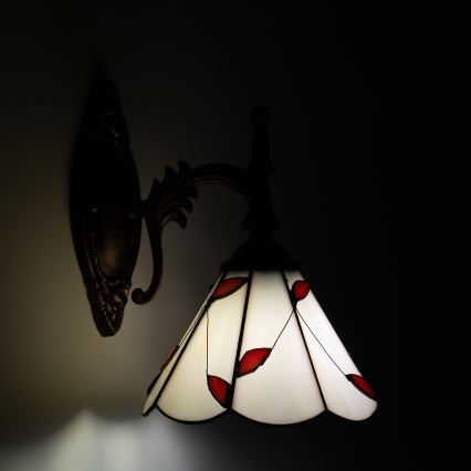 Brilagi - Tiffany-inspirerad glasmosaikvägglampa FOLIA 1xE14/40W/230V