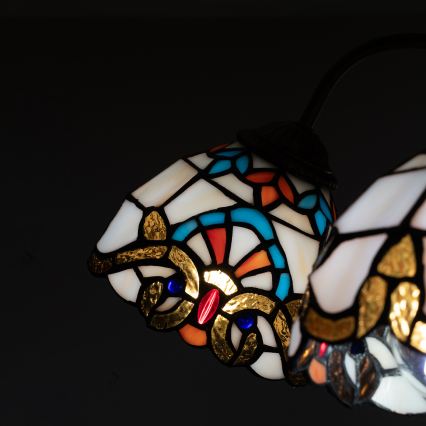 Brilagi - Tiffany-inspirerad plafond MIRABELLA 5xE27/60W/230V Ø 60 cm
