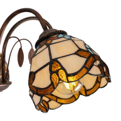 Brilagi - Tiffany-inspirerad plafond MIRABELLA 5xE27/60W/230V Ø 60 cm