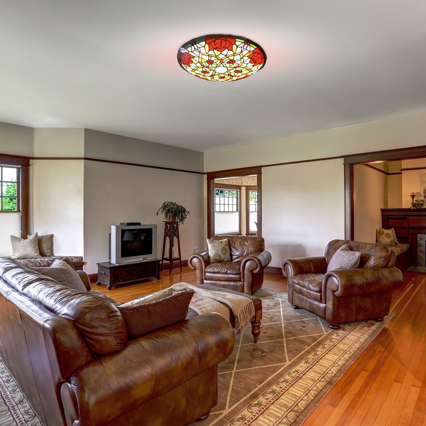 Brilagi - Tiffany-inspirerad taklampa GARLAN 2xE27/60W/230V