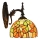Brilagi - Tiffany-lampa i färgat glas, väggmodell SUNFLOWER 1xE14/40W/230V