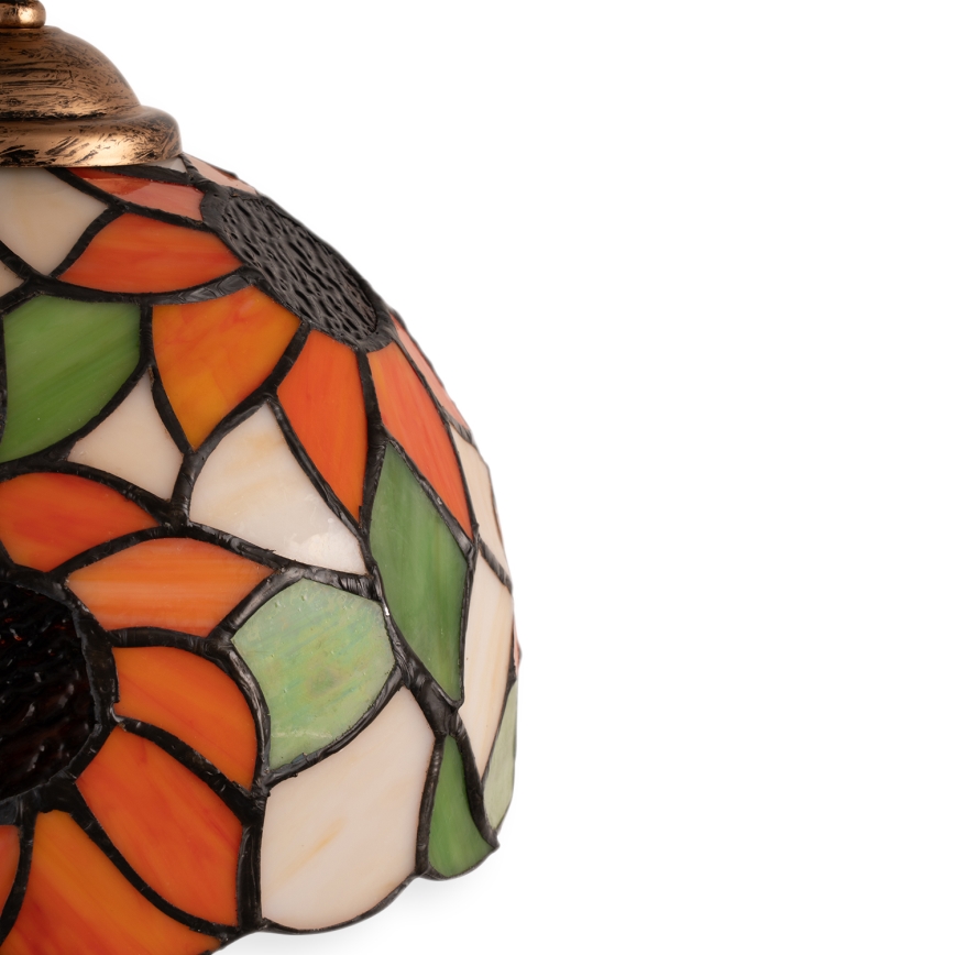 Brilagi - Tiffany-lampa i färgat glas, väggmodell SUNFLOWER 1xE14/40W/230V