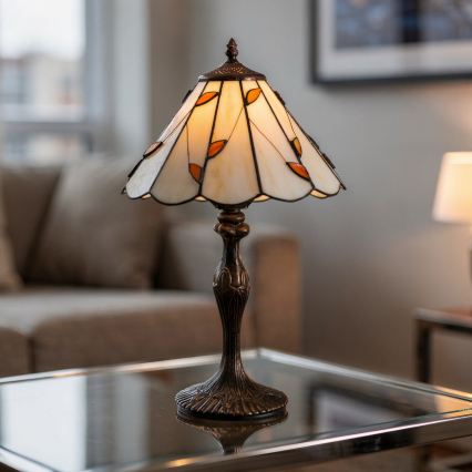 Brilagi - Tiffany-stil bordslampa FOLIA 1xE27/60W/230V