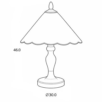 Brilagi - Tiffany-stil bordslampa FOLIA 1xE27/60W/230V