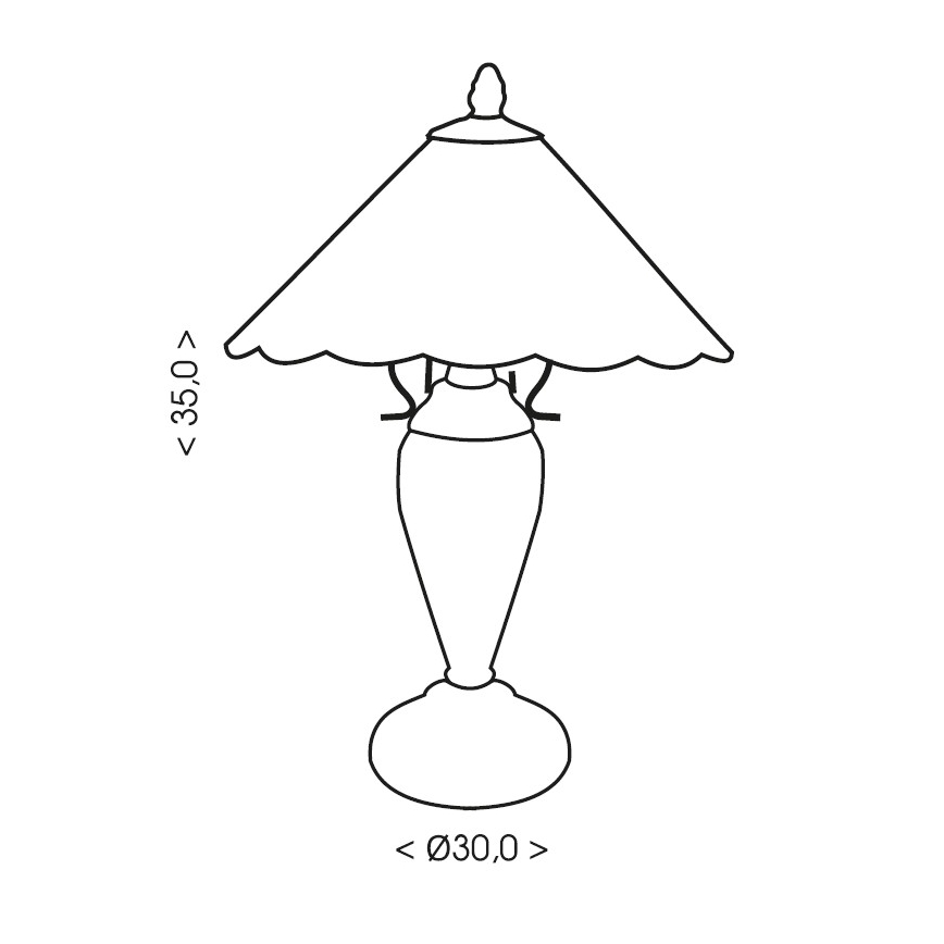 Brilagi - Tiffany-stil bordslampa FOLIA i glasmosaik 1xE27/60W/230V + 1xE14/40W