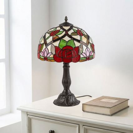 Brilagi - Tiffany-stil bordslampa GARLAN 1xE27/40W/230V