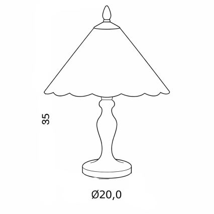 Brilagi - Tiffany-stil bordslampa i glasmosaik FOLIA 1xE27/60W/230V
