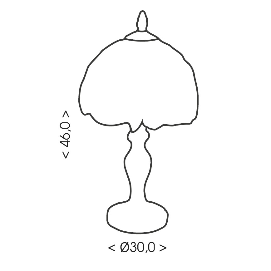 Brilagi - Tiffany-stil bordslampa i glasmosaik JUNGLE 1xE27/60W/230V