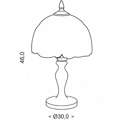 Brilagi - Tiffany-stil bordslampa i glasmosaik JUNGLE 1xE27/60W/230V