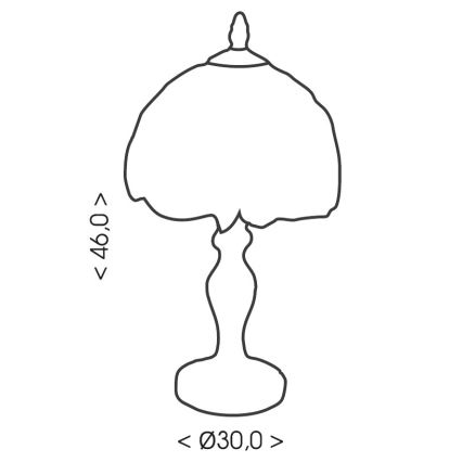 Brilagi - Tiffany-stil bordslampa i glasmosaik MIRABELLA 1xE27/60W/230V