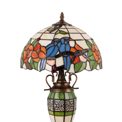 Brilagi - Tiffany-stil bordslampa JUNGLE 1xE27/60W/230V + 1xE14/40W