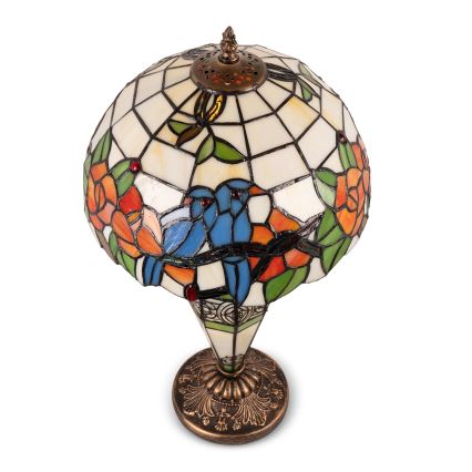 Brilagi - Tiffany-stil bordslampa JUNGLE 1xE27/60W/230V + 1xE14/40W