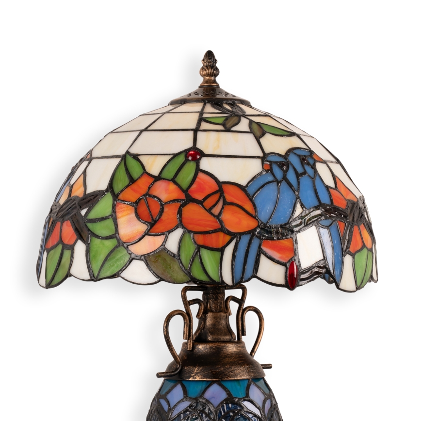 Brilagi - Tiffany-stil bordslampa JUNGLE 1xE27/60W/230V + 1xE14/40W