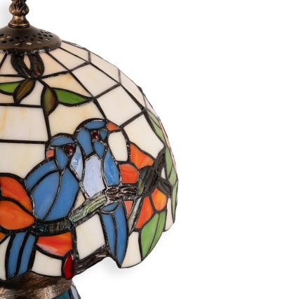 Brilagi - Tiffany-stil bordslampa JUNGLE 1xE27/60W/230V + 1xE14/40W