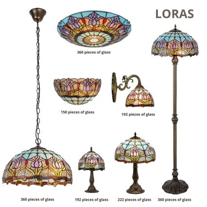 Brilagi - Tiffany-stil bordslampa LORAS 1xE27/40W/230V