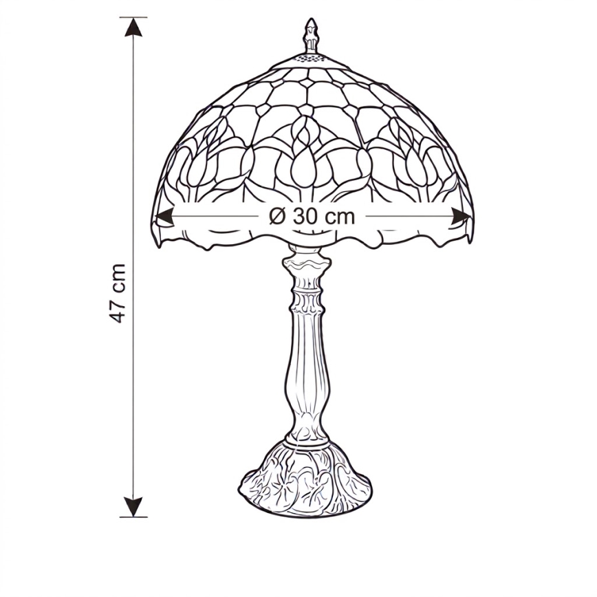 BRILAGI - Tiffany-stil bordslampa LORAS 1xE27/40W/230V