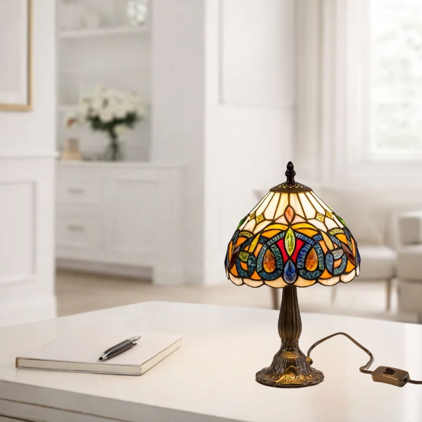 Brilagi - Tiffany-stil bordslampa LUISA 1xE14/40W/230V