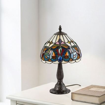 Brilagi - Tiffany-stil bordslampa LUISA 1xE14/40W/230V