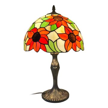 Brilagi - Tiffany-stil bordslampa SUNFLOWER 1xE27/60W/230V