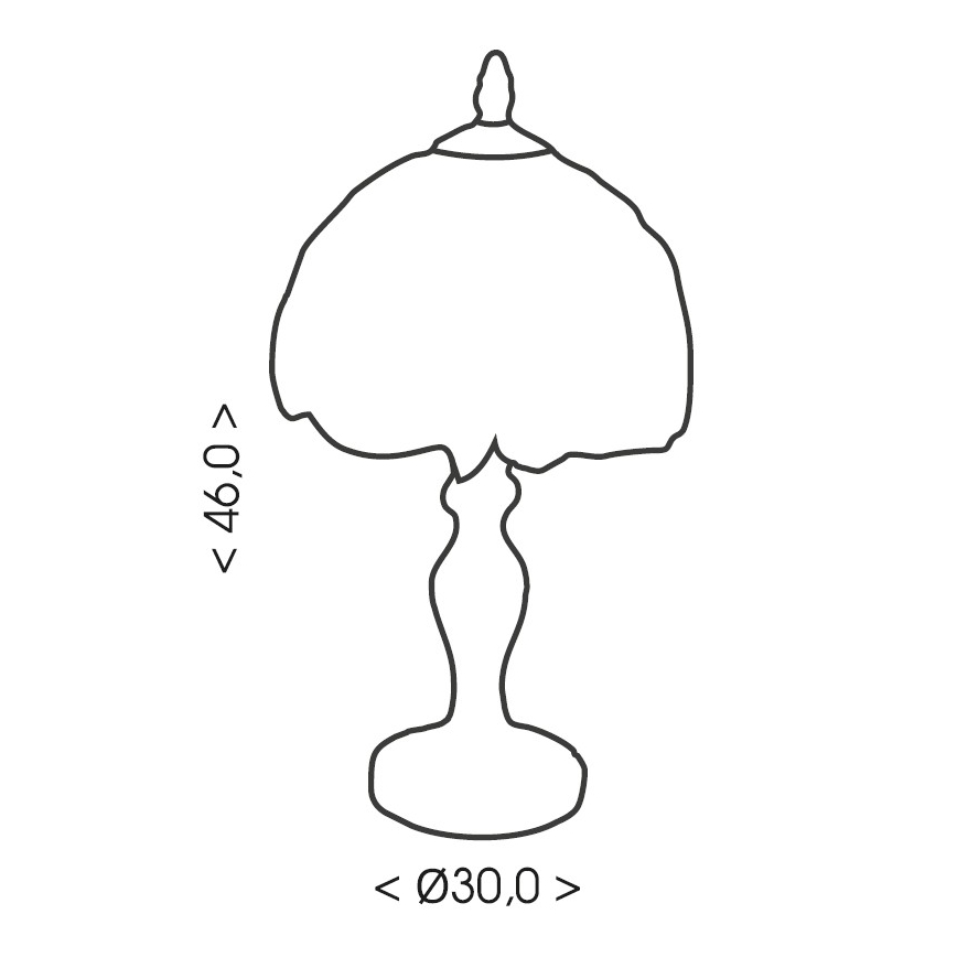 Brilagi - Tiffany-stil bordslampa SUNFLOWER 1xE27/60W/230V