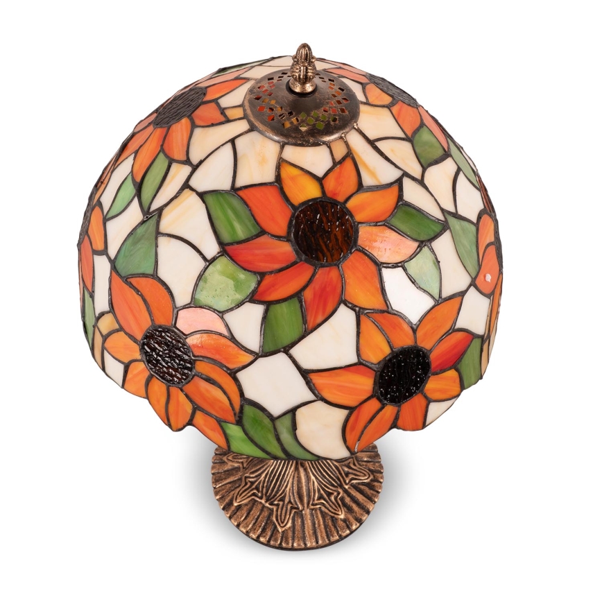 Brilagi - Tiffany-stil bordslampa SUNFLOWER 1xE27/60W/230V
