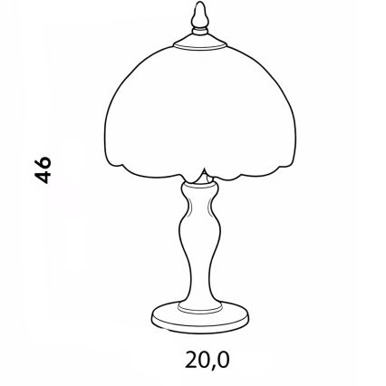 Brilagi - Tiffany-stil bordslampa SUNFLOWER 1xE27/60W/230V