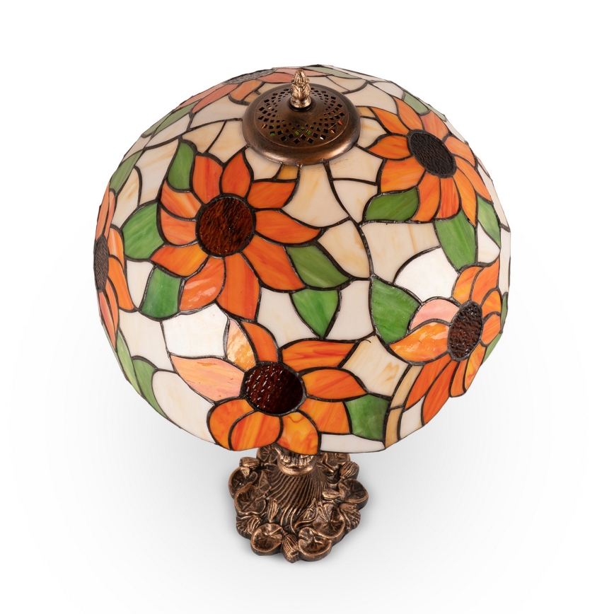 Brilagi - Tiffany-stil bordslampa SUNFLOWER 1xE27/60W/230V