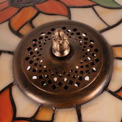 Brilagi - Tiffany-stil bordslampa SUNFLOWER 1xE27/60W/230V