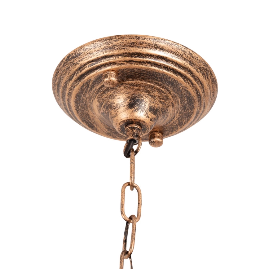 Brilagi - Tiffany-stil glasljuskrona SIENNA med kedja, 3xE27/60W/230V, Ø 50 cm