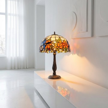 Brilagi - Tiffany-stil glasmosaik bordslampa JUNGLE 2xE27/60W/230V