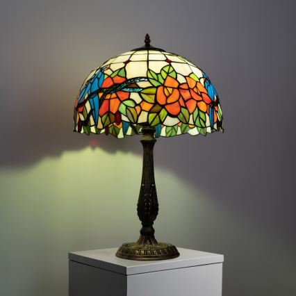 Brilagi - Tiffany-stil glasmosaik bordslampa JUNGLE 2xE27/60W/230V